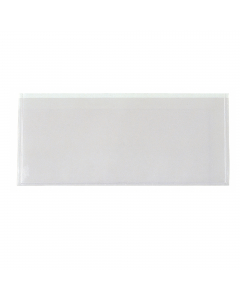 Tasche autoadesive realizzate in PVC utili da applicare all'interno di cartelle, raccoglitori ecc.. Formato utile 22x10cm rettangolare. Confezione da 10.