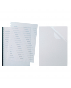Confezione da 100 copertine trasparenti in PVC rigido adatte alle rilegature con spirale o dorsino rilegafogli. Resistenti allo strappo, garantiscono un'ottima protezione dei documenti. Formato 210x297mm.