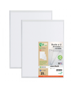Buste in PP buccia, riciclato e riciclabile, aperte sul lato superiore.
Alto spessore. Confezione compostabile al 100%.
Ideali per archiviare qualsiasi tipo di documento (fotocopie, istruzioni, disegni, cartine) con un particolare pensiero alla sostenibil