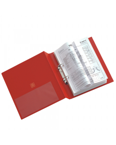 Raccoglitore in Colpan® (cartone rivestito in PVC) con meccanismo a 2 anelli (a D) e tasca interna trasparente. Ideale per archiviare qualsiasi tipo di documento. Formato esterno: 280x310 mm. Formato contenuto: 220x300 mm (A4). Dorso: 55 mm. Diametro anel