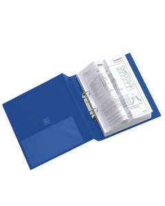 Raccoglitore in Colpan® (cartone rivestito in PVC) con meccanismo a 2 anelli (a D) e tasca interna trasparente. Ideale per archiviare qualsiasi tipo di documento. Formato esterno: 285x310 mm. Formato contenuto: 220x300 mm (A4). Dorso: 75 mm. Diametro anel