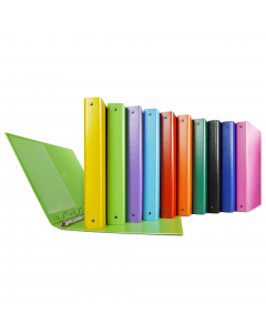 Raccoglitore in Stratopan®-P (cartone interamente rivestito in polipropilene) con tasca interna e meccanismo a 4 anelli tondi. Ideale per la scuola e per l'ufficio. Formato esterno: 275x320 mm. Formato contenuto: 220x300 mm (A4). Dorso: 35 mm. Diametro an