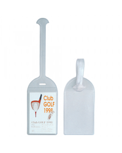 Aggancio resistente in plastica antigelo. Con cartellino in cartoncino.Una tasca.
