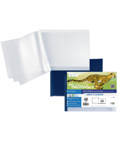 Album porta listini personalizzabile da 48 buste in PP buccia, con copertina e retro personalizzabili. Dorso blu. Il perfetto allineamento delle buste e la particolare saldatura facilitano la consultazione. Ideali per statistiche, manuali, disegni, fotogr