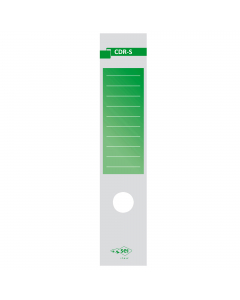 Copridorso autoadesivo in carta stampata con fondo grigio. Foro adattabile a qualsiasi registratore. Retro adesivo coprente. Ideale per avere un dorso soft. Formato 70x345 mm. Colore verde sfumato. Confezione 10 pezzi.