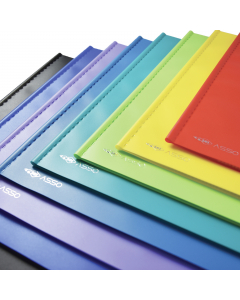 Portalistini in PP liscio con copertina color assortito flessibile. Il perfetto allineamento delle buste e la particolare saldatura rendono facile la consultazione. Disponibili in otto colori. F.to utile 22x30cm.
