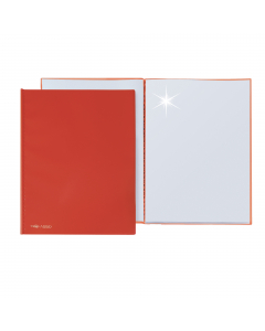 Portalistini in PP liscio con copertina rossa flessibile. Il perfetto allineamento delle 30 buste e la particolare saldatura rendono facile la consultazione. Disponibili in otto colori. F.to utile 22x30cm.