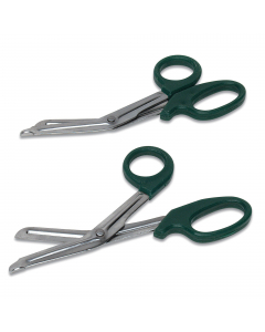 Forbici tagliabendaggi inox 14,5cm, manico in plastica, autoclavabili, DIN 58279-A145.