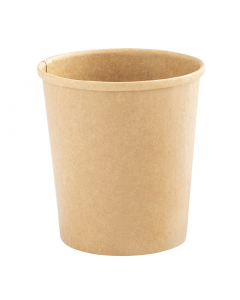 Bowl monouso tonda avana per zuppe in cartoncino riciclabile. 
Grazie al suo design, la ciotola non si unge e non perde liquidi, la capienza della ciotola è di 780 ml. 
Riscaldabile in forno fino a max 180°C per 10 min e in microonde a max 800W per 4 min.
