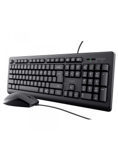 Set tastiera e mouse a filo, pensato per permettere di lavorare in pieno comfort - Pulsanti del mouse e tasti silenziosi, per evitare di disturbare familiari o colleghi - Tastiera integrata per il massimo grado di efficienza e produttività - Design della 
