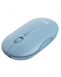 Mouse wireless ricaricabile con forma minimalista arrotondata e pulsanti silenziosi;  è alto solo 27 mm.  il design ambidestro soddisfa gli utenti mancini e destri. Il mouse wireless Puck offre due diverse opzioni di connessione. Innanzitutto c'è il micro