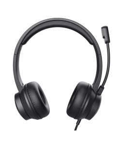Cuffie on-ear leggere per PC con microfono e archetto regolabile.Dotate di comandi per il volume on-ear e microfono flip-to-mute, avrai tutto sotto controllo per riunioni e videochiamate ancora più produttive.collegare le cuffie tramite la comoda connessi