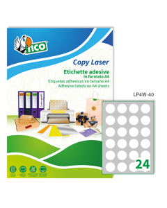 Le etichette Copy Laser Premium Bianche sono realizzate in carta bianca opaca e sono prefustellate. Disponibili in diverse dimensioni, con margini, senza margini e con angoli arrotondati, in confezioni da 100, in formato A4 e in formato A3. La gamma Copy 