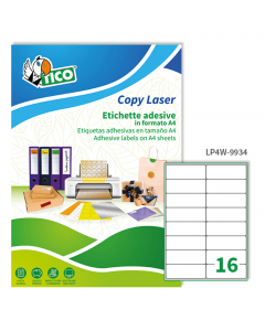 Le etichette Copy Laser Premium Bianche sono realizzate in carta bianca opaca e sono prefustellate. Disponibili in diverse dimensioni, con margini, senza margini e con angoli arrotondati, in confezioni da 100, in formato A4 e in formato A3. La gamma Copy 
