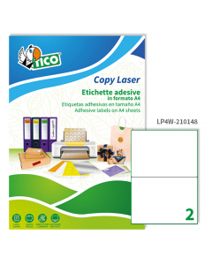 Le etichette Copy Laser Premium Bianche sono realizzate in carta bianca opaca e sono prefustellate. Disponibili in diverse dimensioni, con margini, senza margini e con angoli arrotondati, in confezioni da 100, in formato A4 e in formato A3. La gamma Copy 