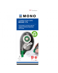 Sistema Tape Control System per regolare la stesura del nastro trasversale. Subito riscrivibile ed invisibile sulle fotocopie. Involucro realizzato in plastica 100% ricliclata.
Formato 4,2mm x 10mt.