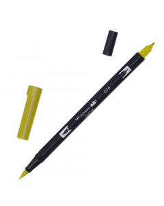 Marker Dual Brush Tombow. Due punte in fibra: sottile per tracciare linee precise, pennello per colorare ampi spazi. Inchiostro a base d'acqua, atossico, inodore, acid free. I colori non sbavano, possono essere miscelati e acquarellati tra di loro per cre