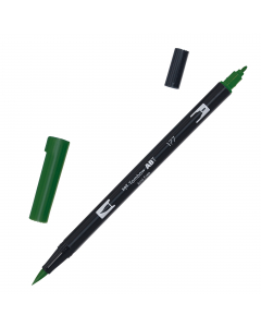 Marker Dual Brush Tombow. Due punte in fibra: sottile per tracciare linee precise, pennello per colorare ampi spazi. Inchiostro a base d'acqua, atossico, inodore, acid free. I colori non sbavano, possono essere miscelati e acquarellati tra di loro per cre