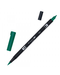 Marker Dual Brush Tombow. Due punte in fibra: sottile per tracciare linee precise, pennello per colorare ampi spazi. Inchiostro a base d'acqua, atossico, inodore, acid free. I colori non sbavano, possono essere miscelati e acquarellati tra di loro per cre