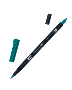 Marker Dual Brush Tombow. Due punte in fibra: sottile per tracciare linee precise, pennello per colorare ampi spazi. Inchiostro a base d'acqua, atossico, inodore, acid free. I colori non sbavano, possono essere miscelati e acquarellati tra di loro per cre