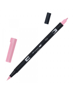 Marker Dual Brush Tombow. Due punte in fibra: sottile per tracciare linee precise, pennello per colorare ampi spazi. Inchiostro a base d'acqua, atossico, inodore, acid free. I colori non sbavano, possono essere miscelati e acquarellati tra di loro per cre
