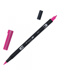 Marker Dual Brush Tombow. Due punte in fibra: sottile per tracciare linee precise, pennello per colorare ampi spazi. Inchiostro a base d'acqua, atossico, inodore, acid free. I colori non sbavano, possono essere miscelati e acquarellati tra di loro per cre