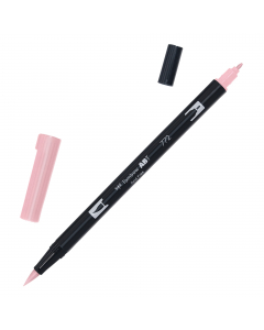 Marker Dual Brush Tombow. Due punte in fibra: sottile per tracciare linee precise, pennello per colorare ampi spazi. Inchiostro a base d'acqua, atossico, inodore, acid free. I colori non sbavano, possono essere miscelati e acquarellati tra di loro per cre