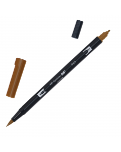 Marker Dual Brush Tombow. Due punte in fibra: sottile per tracciare linee precise, pennello per colorare ampi spazi. Inchiostro a base d'acqua, atossico, inodore, acid free. I colori non sbavano, possono essere miscelati e acquarellati tra di loro per cre