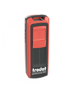 Timbro tascabile Pocket Printy autoinchiostrante in formato mini, pratico e comodo da portare con sé. Cartuccia integrata con preciso dosaggio dell’inchiostro. Apertura veloce con una sola mano. Piastra 47X18mm 4 righe. Tampone ricambio 6/9512.