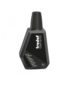 Inchiostro per timbri a base acquosa per timbri in gomma e fotopolimero. Impronte intense e durature nel tempo. Flacone da 28ml.