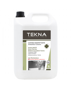 Sapone disinfettante, antisettico liquido cutaneo dermatologicamente testato, non profumato. Certificato Presidio medico Chirurgico e Haccp. Indicato anche per lavaggi frequenti. Svolge un'efficace azione disinfettante ed elimina la carica batterica prese