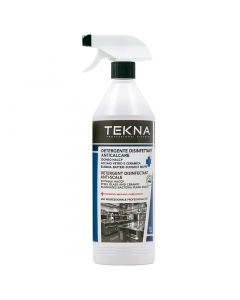 Detergente disinfettante anticalcare, non profumato con trigger. Certificazione presidio Medico chirurgico e Haccp. Per la pulizia quotidiana di bagno e cucina. Ad azione battericida e fungicida per la pulizia quotidiana e la disinfezione di tutte le supe