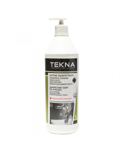 Sapone disinfettante, antisettico liquido cutaneo dermatologicamente testato, non profumato con dispenser. Certificato Presidio medico Chirurgico e Haccp. Indicato anche per lavaggi frequenti. Svolge un'efficace azione disinfettante ed elimina la carica b