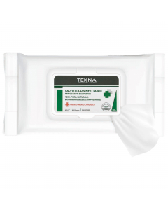 Salviette con disinfettante per oggetti e superfici. Contiene selezionati principi attivi coadiuvanti dall'alto contenuto alcolico ad azione detergente e sgrassante. Eliminano rapidamente germi e batteri, senza il bisogno di risciacquare gli oggetti e le 