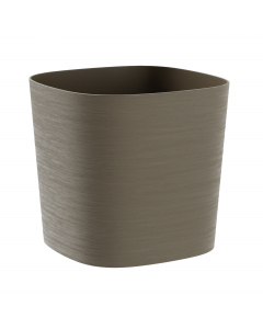 Vaso realizzato in plastica riciclata adatto ad ambienti interni e esterni. Dotato di serbatoio riserva d'acqua da 3lt. Dimensioni: 29x h. 27cm. Si consiglia di pulire con una spugna bagnata con acqua e detergente liquido neutro.