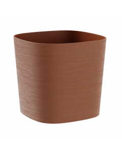 Vaso realizzato in plastica riciclata adatto ad ambienti interni e esterni. Dotato di serbatoio riserva d'acqua da 5lt. Dimensioni: 38x h.30cm. Si consiglia di pulire con una spugna bagnata con acqua e detergente liquido neutro.
