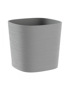 Vaso realizzato in plastica riciclata adatto ad ambienti interni e esterni. Dotato di serbatoio riserva d'acqua da 5lt. Dimensioni: 38x h.30cm. Si consiglia di pulire con una spugna bagnata con acqua e detergente liquido neutro.