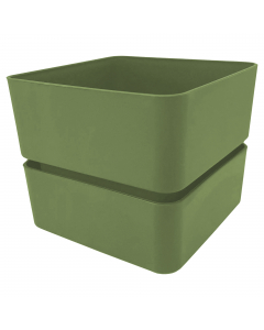 Vaso realizzato in polipropilene adatto ad ambienti interni e esterni. Dotato di sottovaso ad incastro. Dimensioni: 12x h.11cm. Pulire con una spugna bagnata con acqua e detergente liquido neutro.