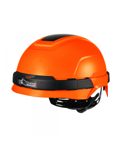 Elmetto da lavoro comodo e leggero con barra multifunzione che protegge da detriti, sole, vento e pioggia e consente l’aggancio rapido di diversi accessori come: fascia porta-lampada, porta badge, cuffie antirumore, visiera, fascia porta lampada e lampada