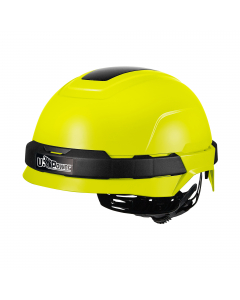 Elmetto da lavoro comodo e leggero con barra multifunzione che protegge da detriti, sole, vento e pioggia e consente l’aggancio rapido di diversi accessori come: fascia porta-lampada, porta badge, cuffie antirumore, visiera, fascia porta lampada e lampada