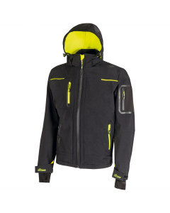 Giacca impermeabile, traspirante e antivento con maniche preformate per vestibilità ottimale. Cappuccio regolabile e staccabile, polsini regolabili con velcro e polsino antivento elasticizzato con foro passa-pollice. Dotato di 2 tasche frontali chiuse con