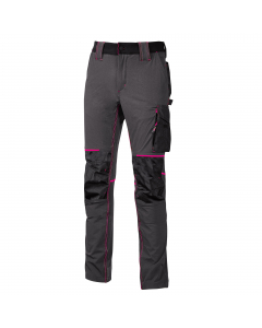 Pantaloni slim fit donna per il lavoro in tessuto U-4 che dona massima libertà di movimento grazie alla sua capacità di seguire i movimenti del corpo in 4 direzioni contemporaneamente. Il tessuto U-4 Way Stretch è molto confortevole e delicato sulla pelle