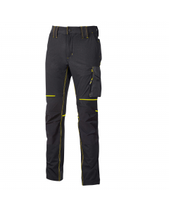 Pantalone in tessuto U-4 (U-Power 4 way stretch) molto comodo, resistente, morbido sulla pelle, idrorepellente, traspirante e asciuga rapidamente. Dotato di due ampie tasche anteriori, elastico in vita con un sistema innovativo di regolazione a scomparsa.