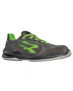 Scarpe da lavoro con tomaia in morbida pelle scamosciata forata, inserti in mesh e fodera interna WingTex a canali d’aria per garantire traspirabilità e salute del piede. Sottopiede WOW2 costituito da una struttura arcoplantare automodellante e un inserto