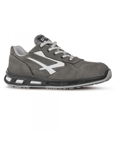 Scarpe antinfortunistiche basse, leggere e comode u power della linea Red Lion, con tomaia in pelle nabuk naturale bottalato, traspiranti, idrorepellente, puntale in alluminio, antiperforazione, antiscivolo e suola PU/PU, infinergy. Dispositivo di protezi