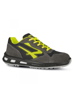 Scarpe antinfortunistiche basse, leggere e comode u power della linea Red Lion, con tomaia in nylon ultra traspiranti e morbida pelle scamosciata, puntale in alluminio, antiperforazione, antiscivolo e suola PU/PU infinergy. Dispositivo di protezione indiv