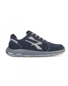 Scarpe antinfortunistiche basse, leggere e comode U power della linea Red UP Plus, con tomaia in nylon ultra traspiranti e morbida pelle scamosciata, puntale in alluminio, antiperforazione, antiscivolo e suola PU/PU High Rebound in Elastopan di Basf. Disp