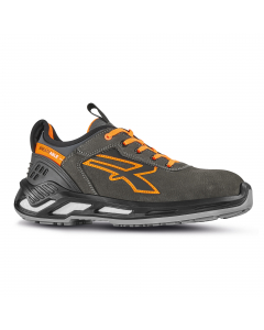 Scarpe antinfortunistiche basse, leggere e comode U-Power della linea Red 360, con tomaia in pelle nabuk naturale bottalato, idrorepellente, collarino con tessuto in fibra Lycra® e tallonetta anti-shock, puntale in alluminio,antiperforazione, antiscivolo 