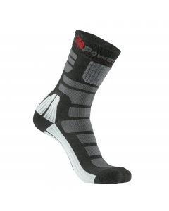 Calza corta da lavoro tecnica in Thermolite® con fasce stretch multidimensionali a compressione graduata tecnologia PowerFit per un’ottima termoregolazione e con proprietà defaticanti che favoriscono la corretta circolazione del sangue; fasce di sostegno 