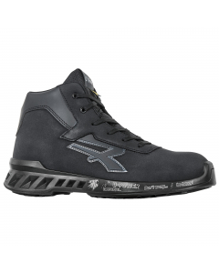 Calzature di sicurezza antistatiche ultraleggere con tomaia in morbida microfibra effetto Nabuk, idrorepellente in classe di protezione S3 SRC CI ESD. Scarpe antinfortunistiche alte con puntale Airtoe® in alluminio leggero e suola di nuova generazione in 